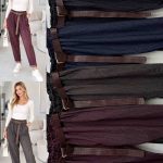Spodnie Damskie wloskie _over size _ paczka 6szt_ mix kolor 4799495