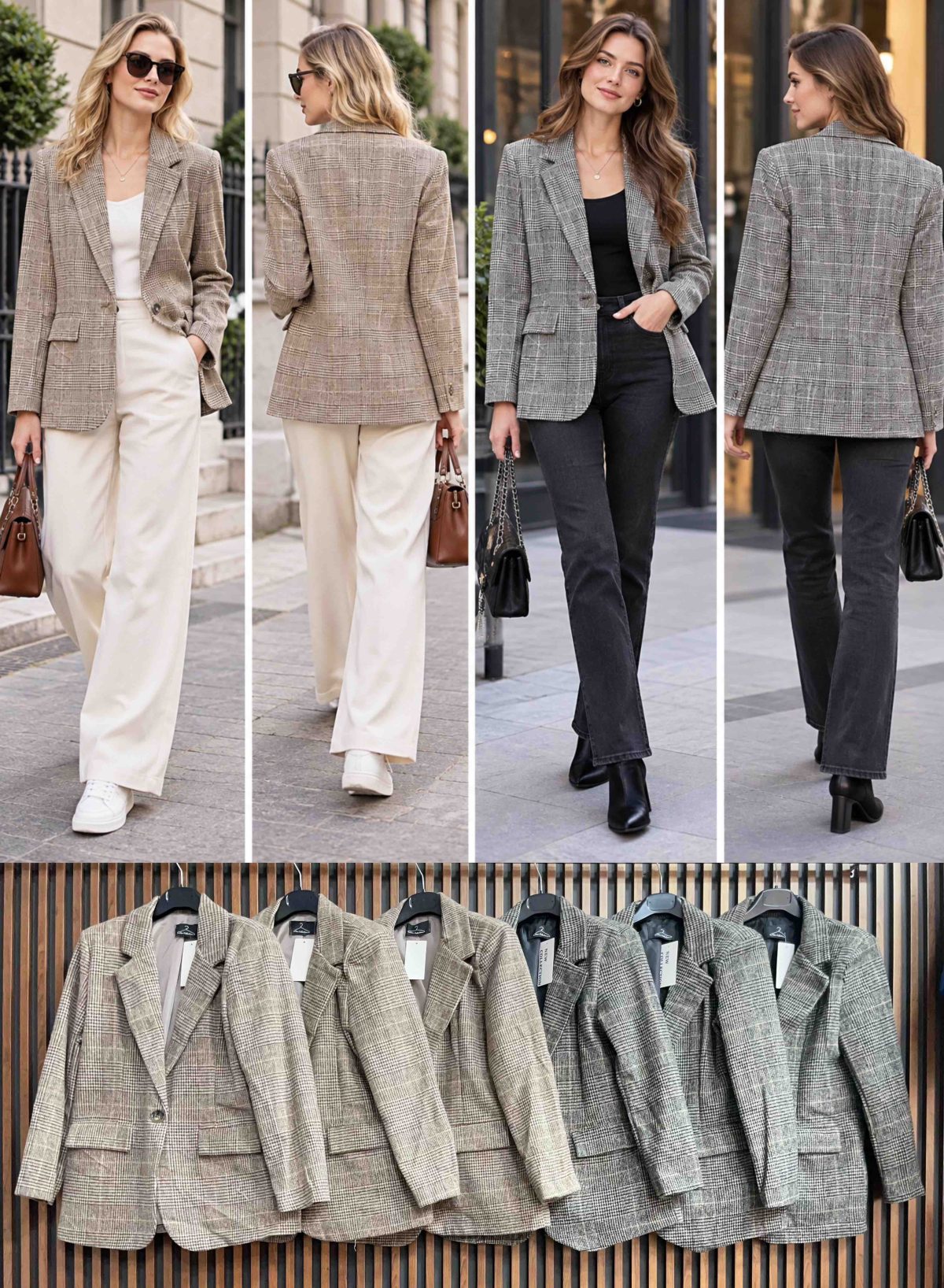 Marynarki Damskie wloskie _size uni_ paczka 6szt_ mix kolor 8000468