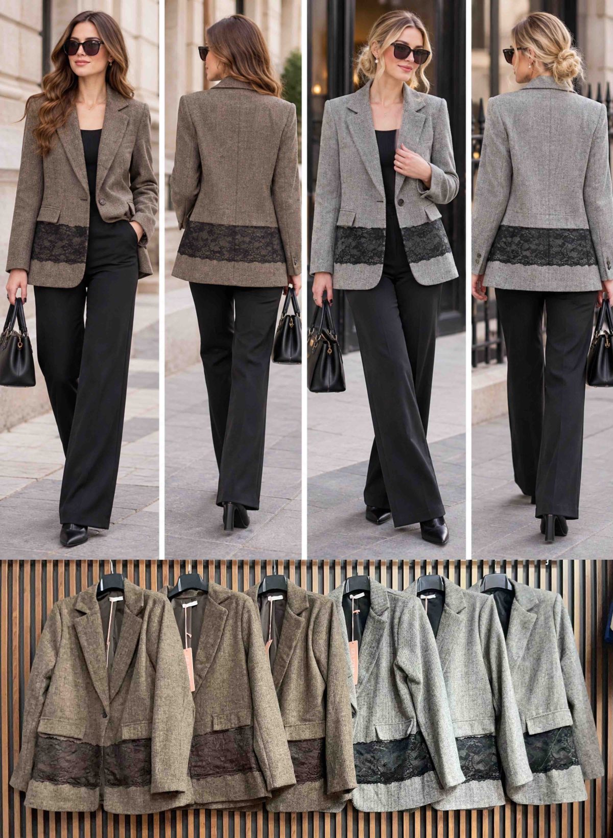Marynarki Damskie wloskie _size uni_ paczka 6szt_ mix kolor 8000470