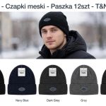 Czapki Męskie_ paczka 12szt _mix kolor 7296634