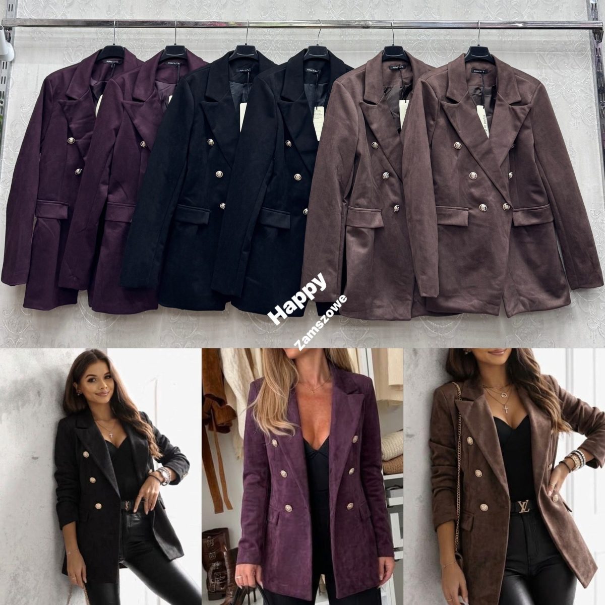 Marynarki Damskie wloskie _ size uni _ paczka 6szt_ mix kolor 3607146