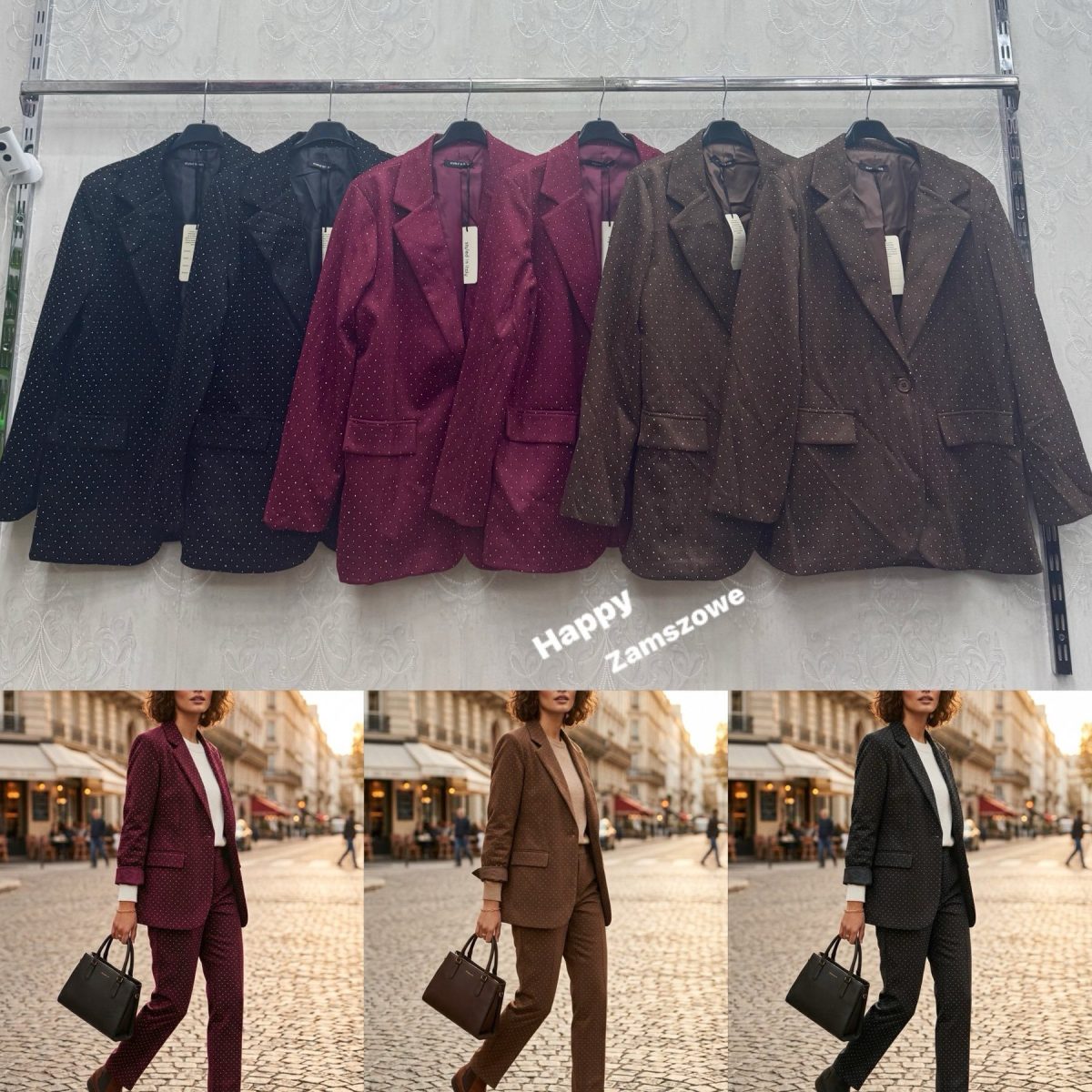 Marynarki Damskie wloskie _ size uni _ paczka 6szt_ mix kolor 3607150