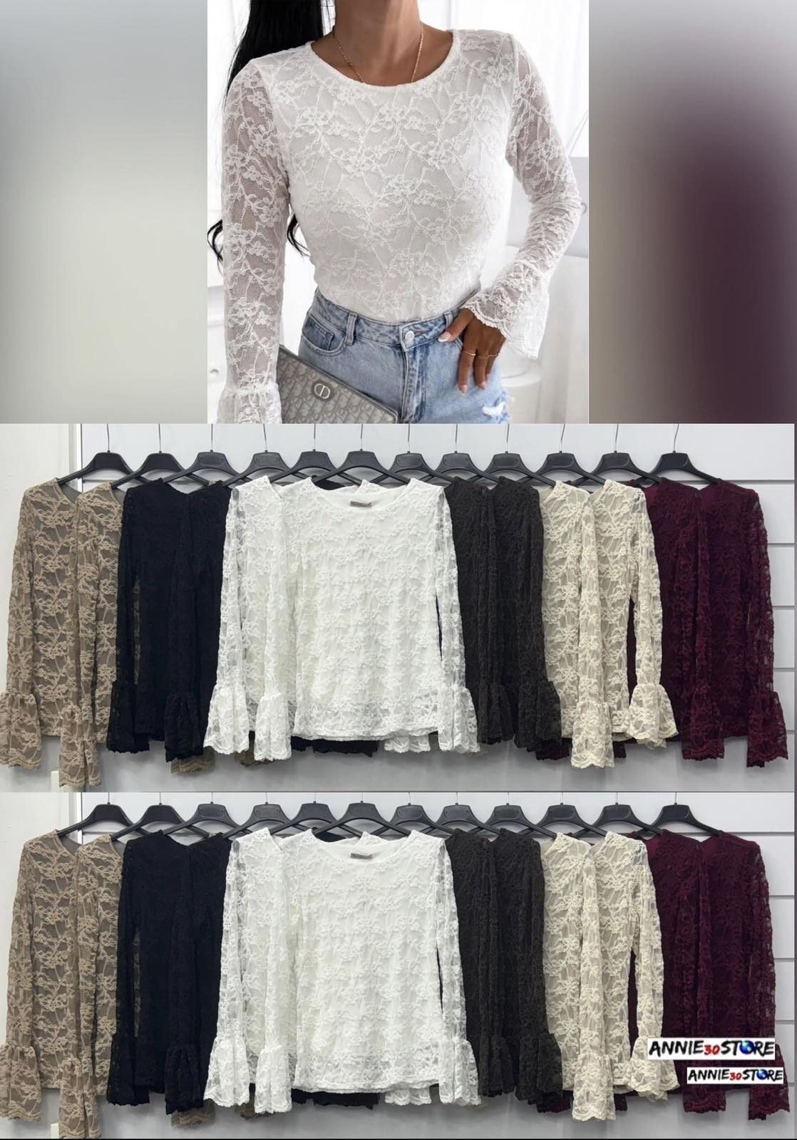 Bluzki Damskie wloskie_size uni_paczka 6szt_mix kolor 3607215