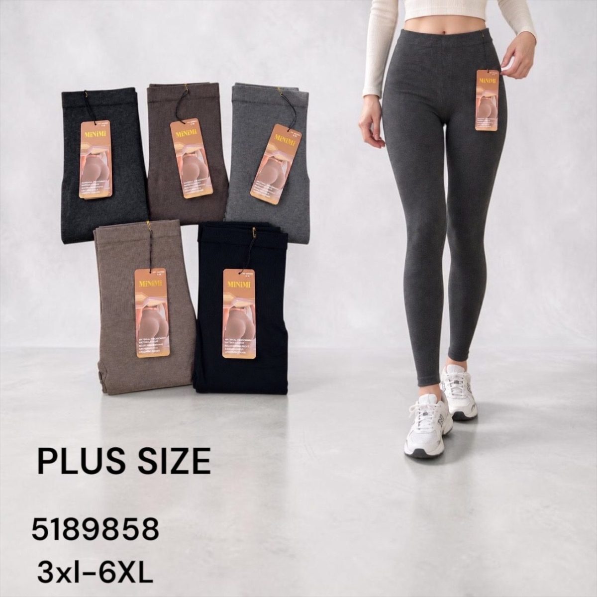 Legginsy/Getry DAMSKA _size 3-6xl_paczka 12 szt_mixkolor 3607134