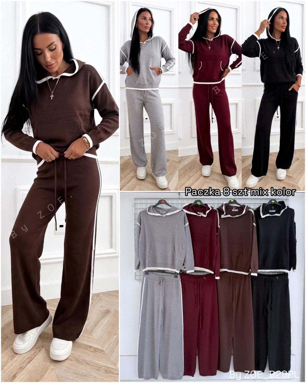 Komplety Damskie Polskie_ size uni_ paczka 8 szt_ mix kolor 7555818