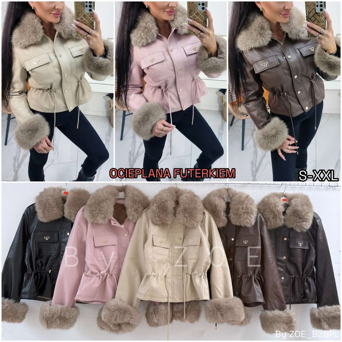 Kurtki Damskie Polskie_ size s-2xl_ paczka 6 szt_ 1 kolor 2251549