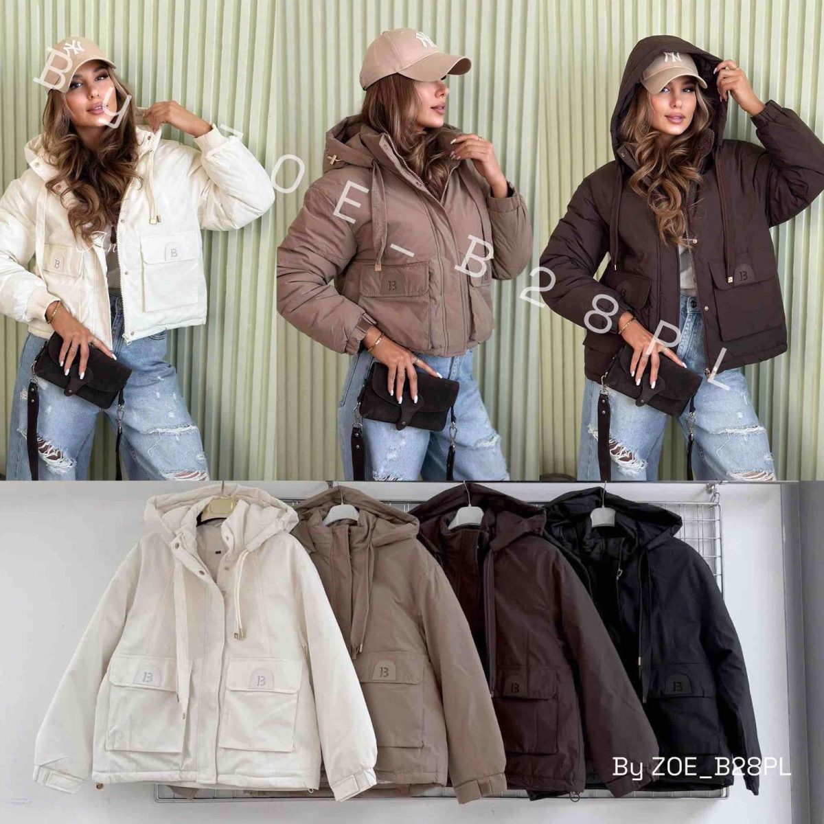 Kurtki Damskie Polskie_ size uni_ paczka 6 szt_ mix kolor 2251561