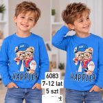 Bluzy DZIECIĘCA size 7-12 LAT_ paczka 5szt _1 kolor 2251587