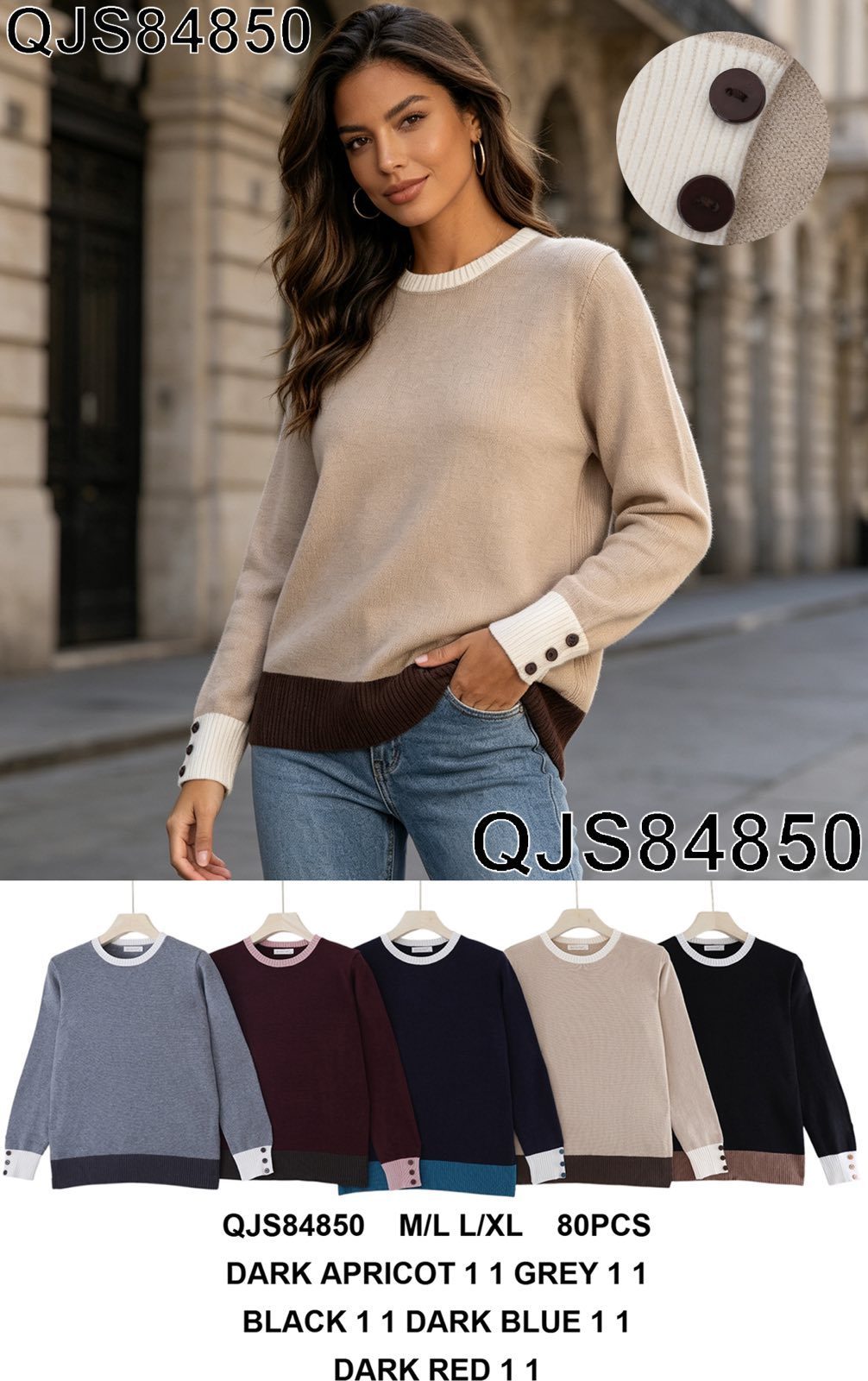 Swetry DAMSKATURECKA _size m-xl_paczka 10 szt_mixkolor 2251695