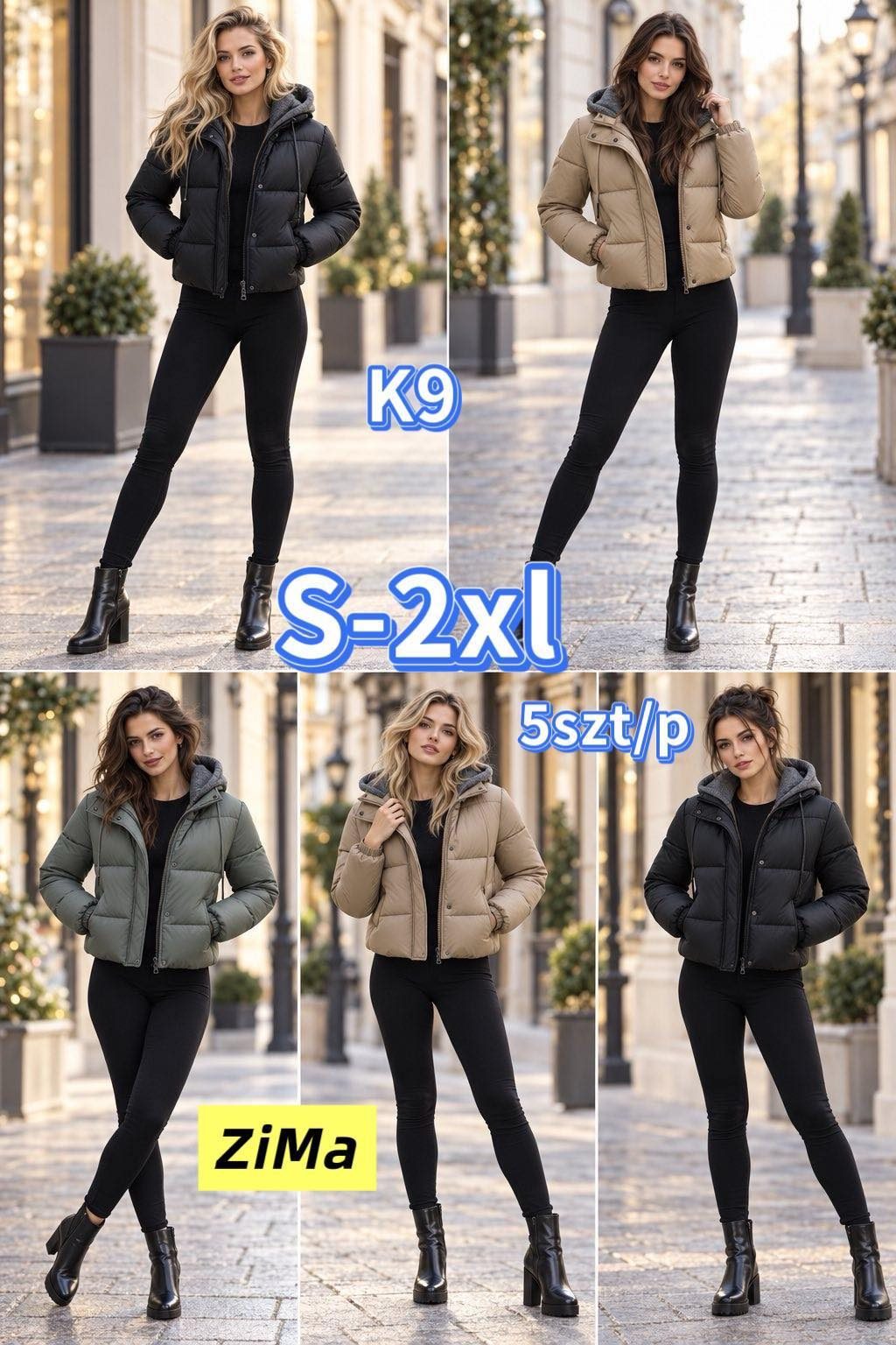 Kurtki Damskie Size s-2xl_ paczka 5szt_1kolor 2251787