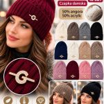 Czapki Damskie _ paczka 12parę _mix kolor 3646782