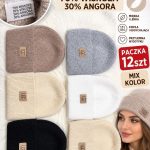 Czapki Damskie _ paczka 12parę _mix kolor 3646788