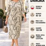 Sukienki Damskie Polskie_ size 46-54_ paczka 5szt 1 kolor 3646892