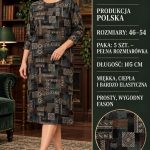 Sukienki Damskie Polskie_ size 46-54_ paczka 5szt 1 kolor 3646901