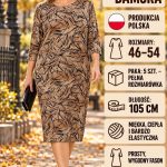 Sukienki Damskie Polskie_ size 46-54_ paczka 5szt 1 kolor 3646903