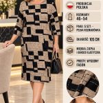 Sukienki Damskie Polskie_ size 46-54_ paczka 5szt 1 kolor 3646905