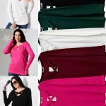 Bluzki Damskie wloskie_over size _paczka 6szt_mix kolor 3646932