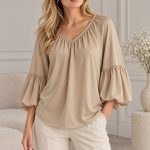 Bluzki Damskie Polskie_ size s-2xl_ paczka 5szt 1 kolor 3646933