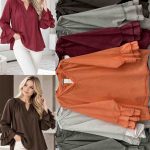 Bluzki Damskie wloskie_over size _paczka 6szt_mix kolor 3646937