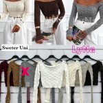 Swetry Damskie Włoski _ Size uni_paczka 6szt_mix kolor 3939427