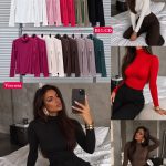 Bluzki Damskie Włoski _ Size uni_paczka 6szt_mix kolor 3939436