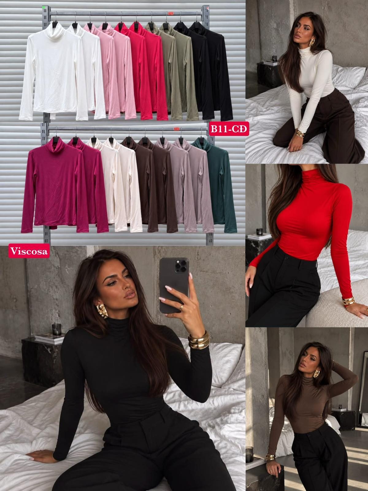 Bluzki Damskie Włoski _ Size uni_paczka 6szt_mix kolor 3939436