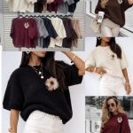 Swetry Damskie Włoski _ Size uni_paczka 6szt_mix kolor 3939445