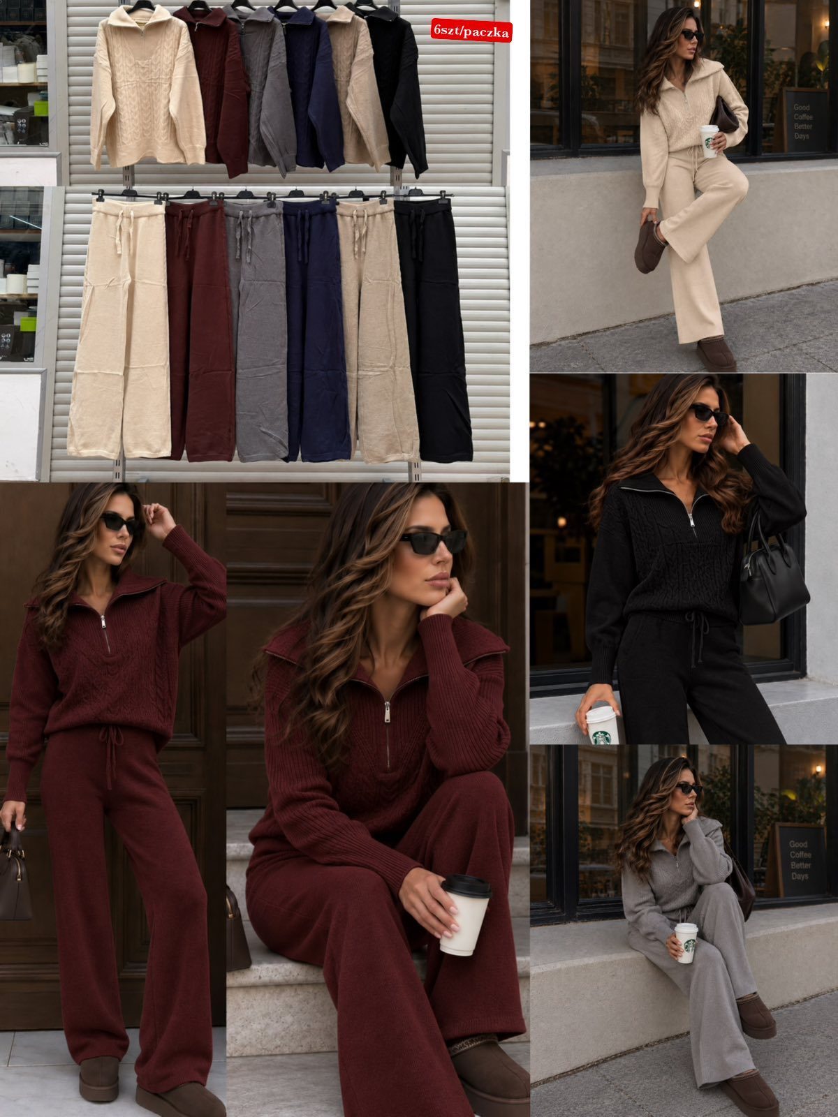 Komplety Damskie Włoski _ Size uni_paczka 6szt_mix kolor 3939465