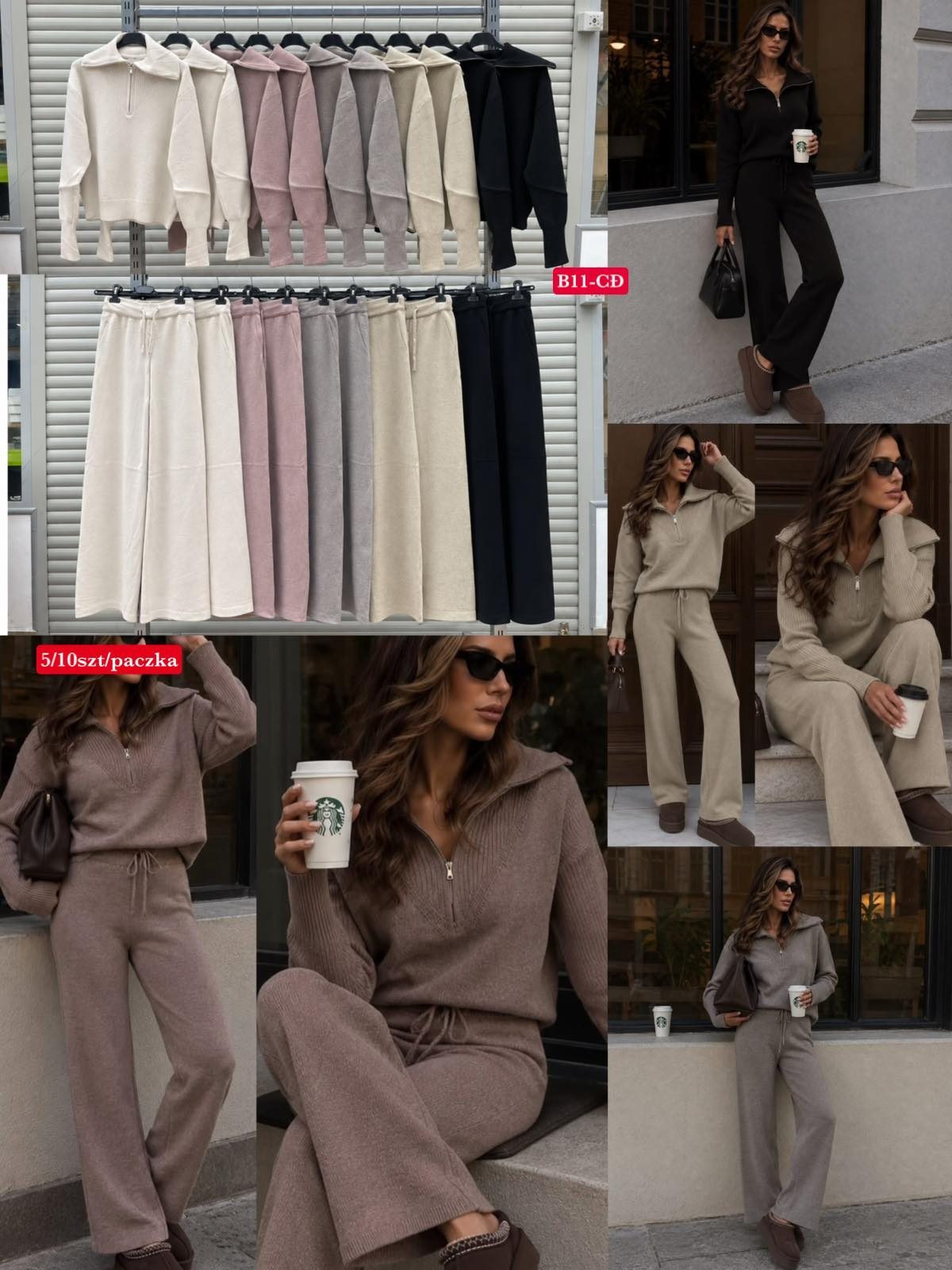 Komplety Damskie Włoski _ Size uni_paczka 10szt_mix kolor 9567706