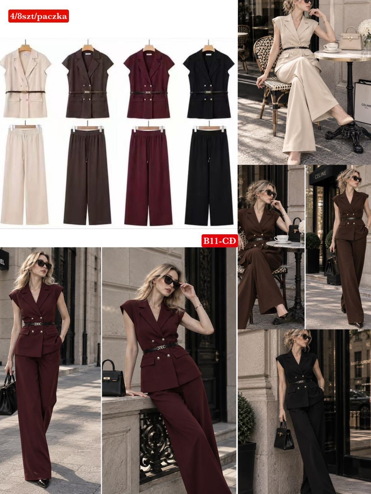 Komplety Damskie Włoski _ Size uni_paczka 8szt_mix kolor 9567722