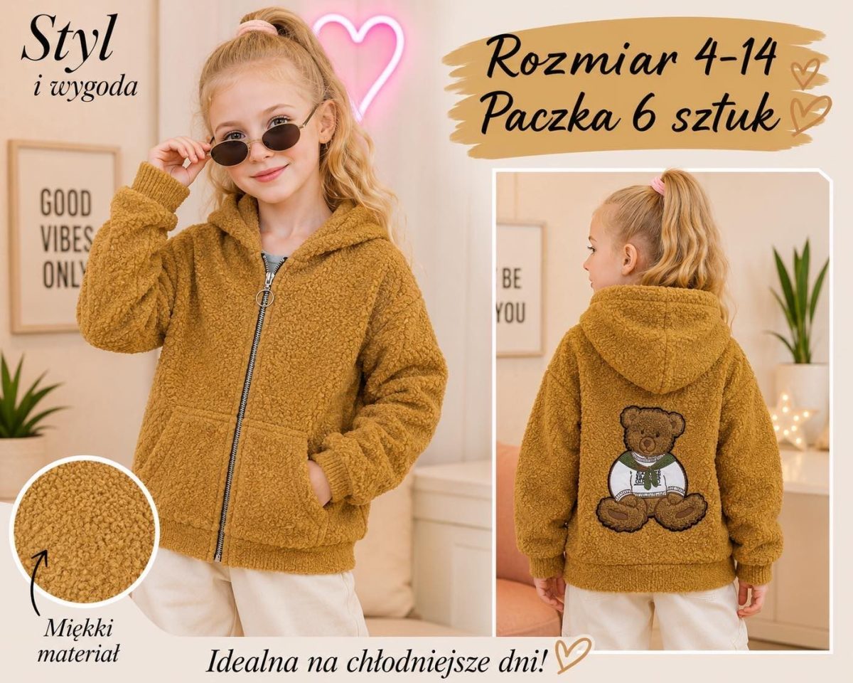 Bluza DZIECIĘCA size 4-14 lat_ paczka 6szt _1 kolor 9567723