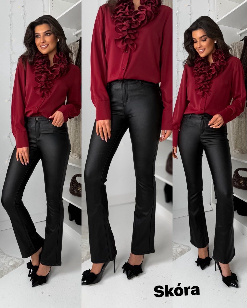 Spodnie skórzane Damskie _size xs-xl_ paczka 10szt_ 9567749