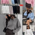Swetry Damskie Włoski _ Size uni_paczka 6szt_mix kolor 9567780