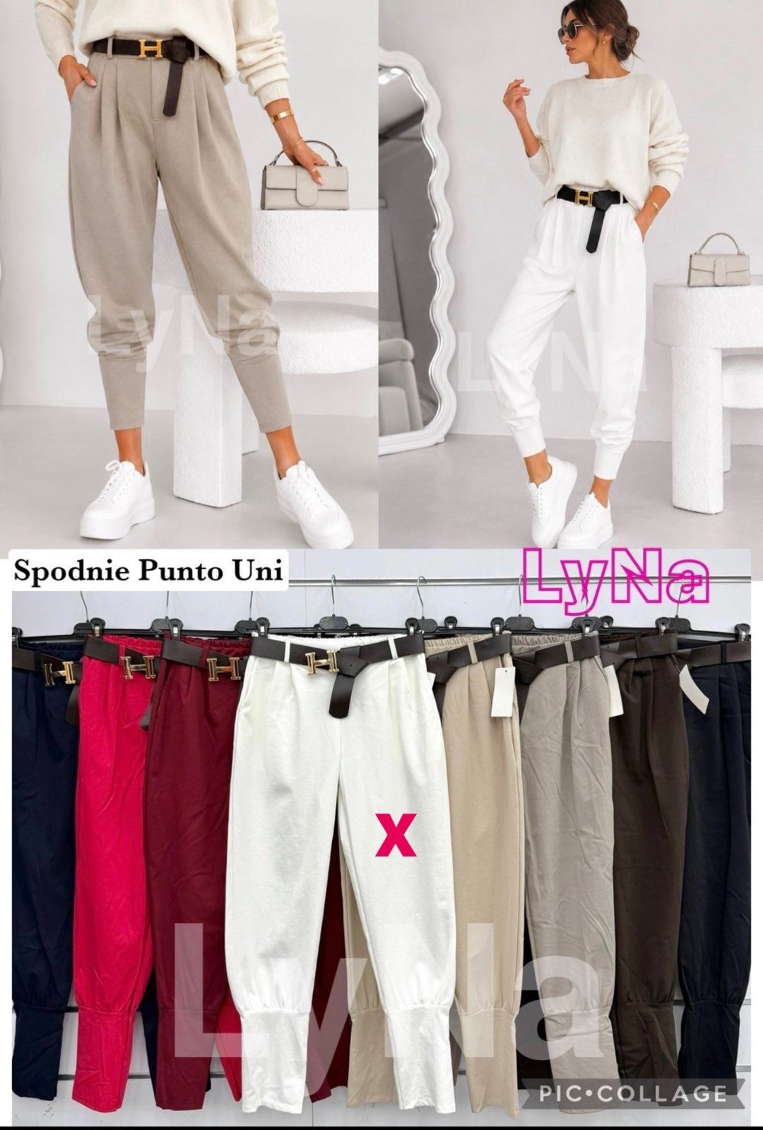 Spodnie Damskie Włoski _ Size uni_paczka 6szt_mix kolor 9567929