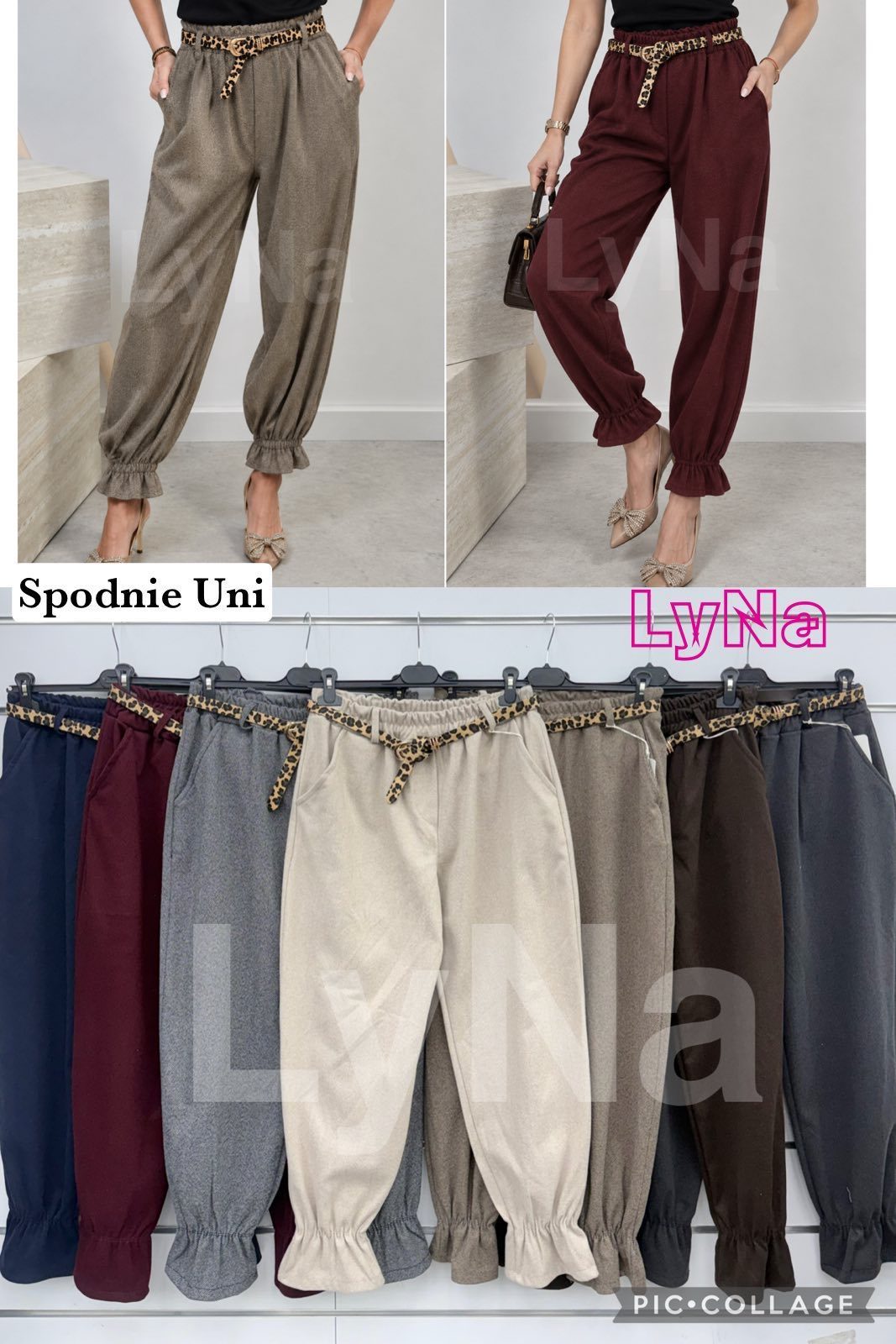 Spodnie Damskie Włoski _ Size uni_paczka 6szt_mix kolor 9567937