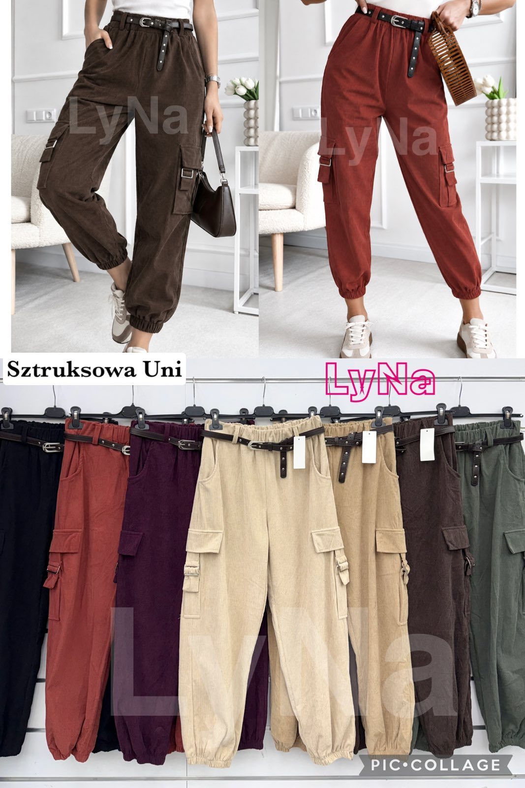 Spodnie Damskie Włoski _ Size uni_paczka 6szt_mix kolor 9567962