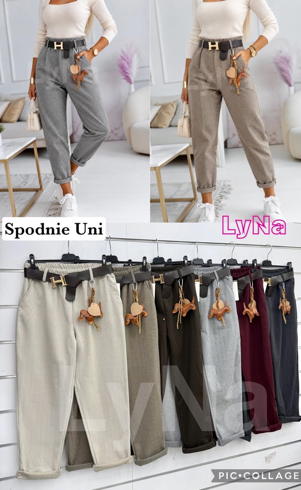 Spodnie Damskie Włoski _ Size uni_paczka 6szt_mix kolor 9567966