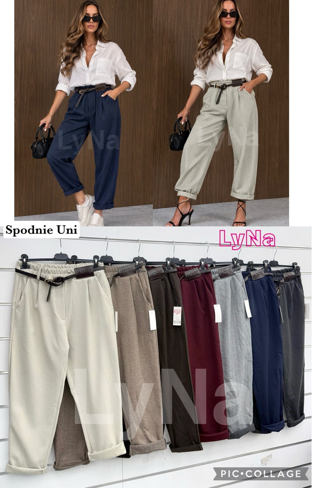 Spodnie Damskie Włoski _ Size uni_paczka 6szt_mix kolor 9567973