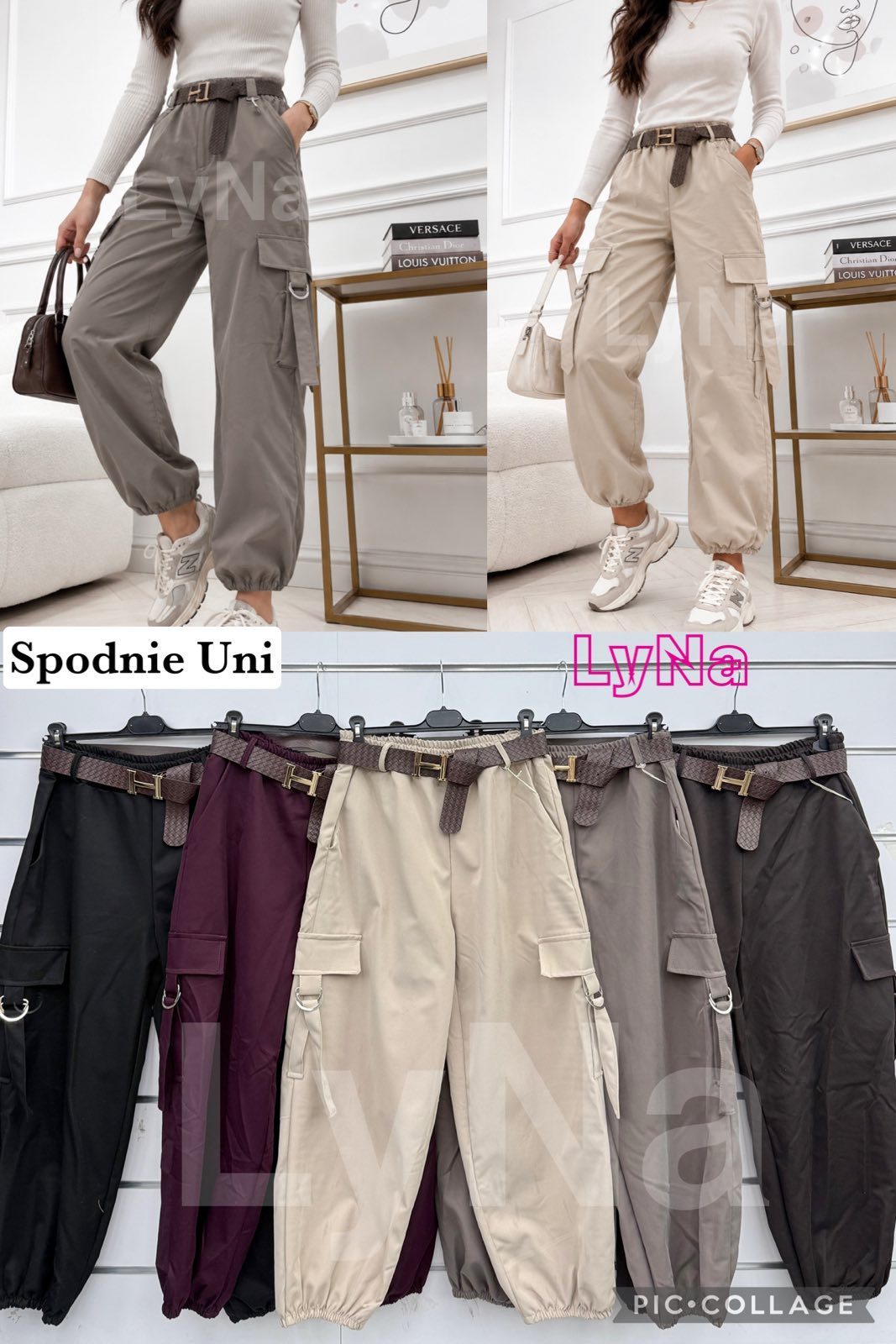 Spodnie Damskie Włoski _ Size uni_paczka 6szt_mix kolor 9567990