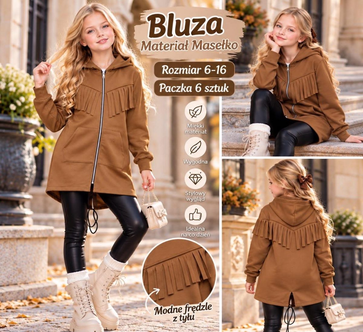 Bluza DZIECIĘCA size 4-14 lat_ paczka 6szt _1 kolor 5835112
