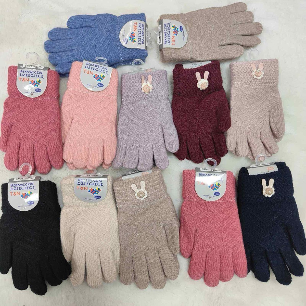 Rękawiczki DZIECIĘCA numer 15-17cm_ paczka 12szt _mix kolor 4346742
