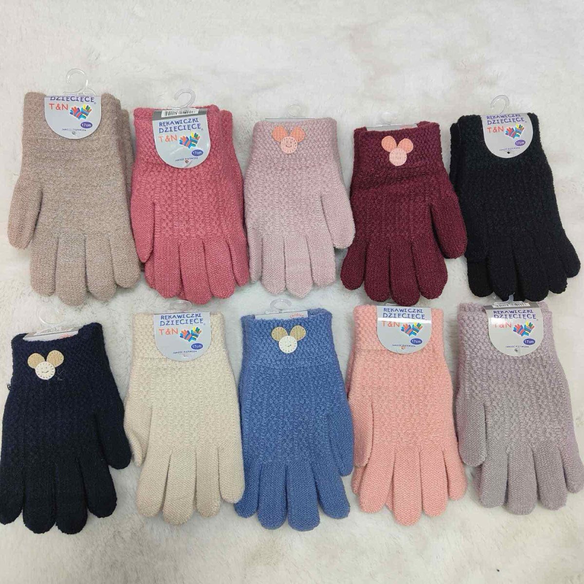 Rękawiczki DZIECIĘCA numer 15-17cm_ paczka 12szt _mix kolor 4346747