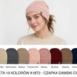 Czapki Damskie _ paczka 12szt _mix kolor 9233826