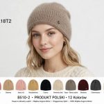 Czapki Damskie _ paczka 12szt _mix kolor 9233855