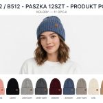 Czapki Damskie _ paczka 12szt _mix kolor 9233866