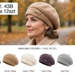 Czapki Damskie _ paczka 12szt _mix kolor 9233881