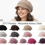 Czapki Damskie _ paczka 12szt _mix kolor 9233887