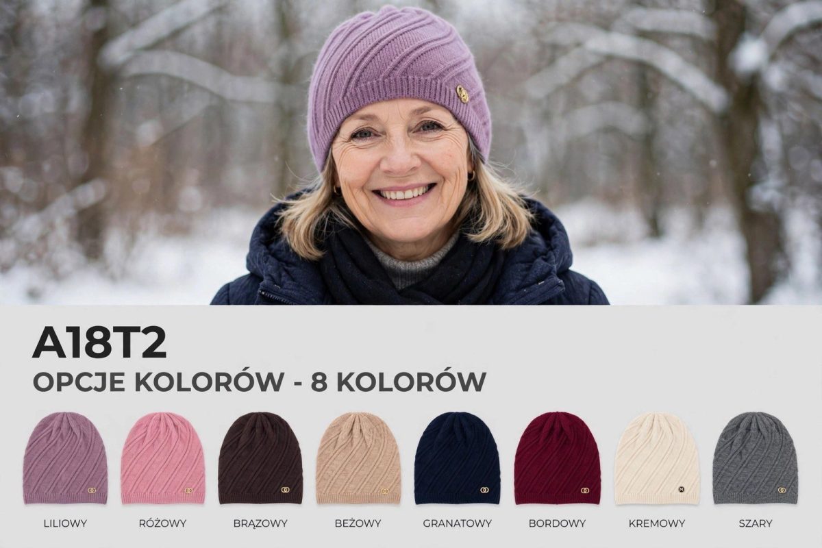 Czapki Damskie _ paczka 12szt _mix kolor 9233897