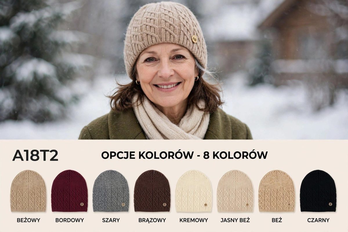 Czapki Damskie _ paczka 12szt _mix kolor 9233898