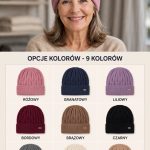 Czapki Damskie _ paczka 12szt _mix kolor 9233902